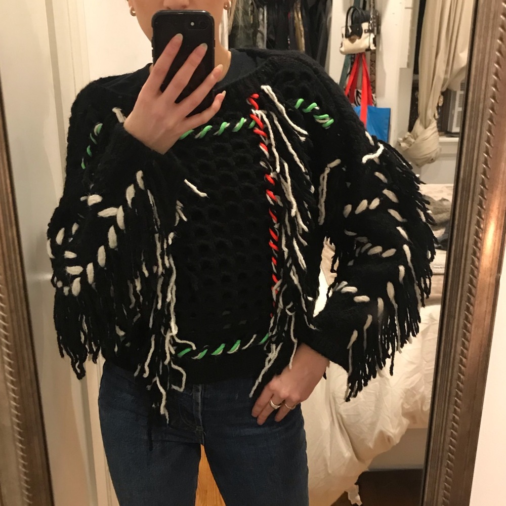 Topshop Fringe Sweater